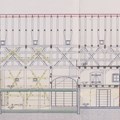 gezeichneter Plan mit Dachkonstruktion