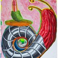 Öl und Acryl auf Leinwand: Jakob Zimmermanns „Schnecke“ - Foto: Jakob Zimmermann