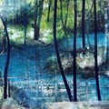 Naturschutz, 2025, Pigmente, Tape, Acryl auf Leinwand, 140 x 120 cm - Foto: Gabriele Lockstaedt Naturschutz, 2025, Pigmente, Tape, Acryl auf Leinwand, 140 x 120 cm - Foto: Gabriele Lockstaedt